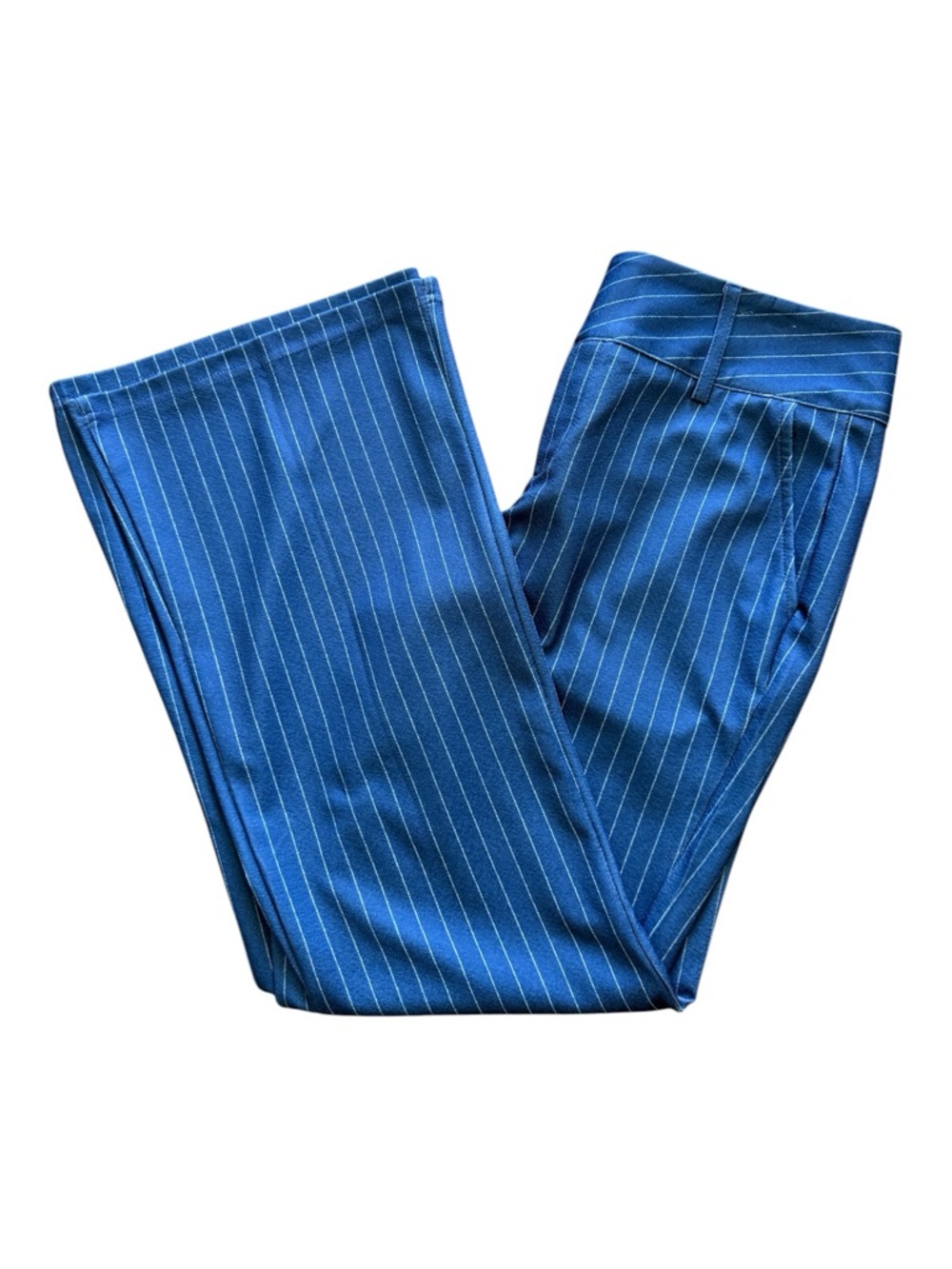 Blue Pinstripe Boot Cut Pants - Picture 6 of 6